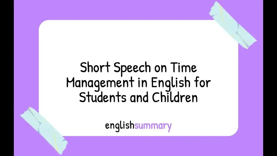 short speech for students