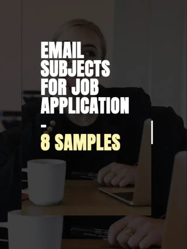 Email subject for job application samples
